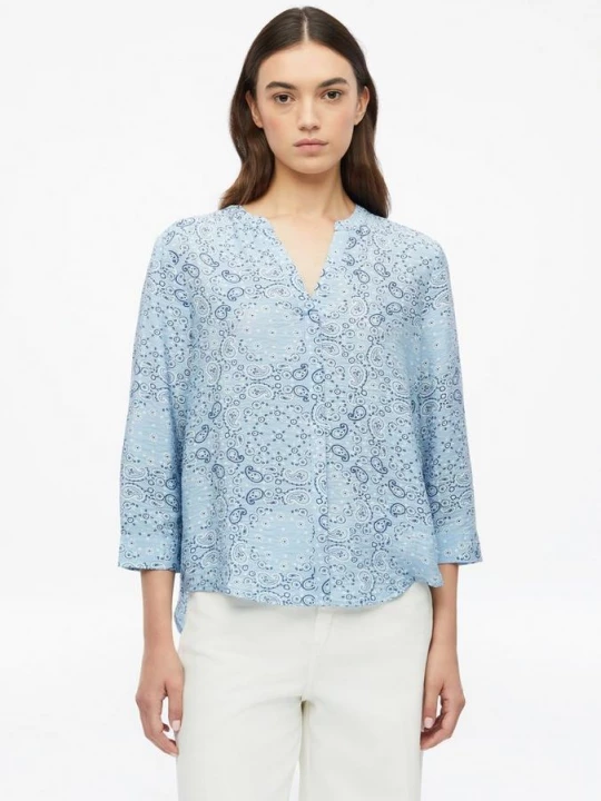 Foto van product Gestructureerde blouse van een viscose-mix s.Oliver blauw
