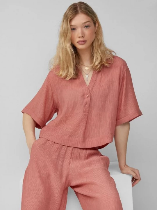 Foto van product Gestructureerde blouse van een viscosemix QS