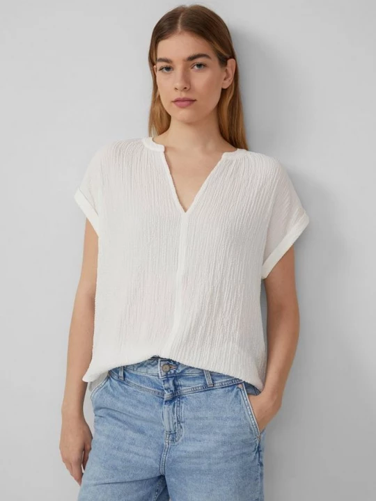 Foto van product Gestructureerde blouse van een viscosemix s.Oliver crème