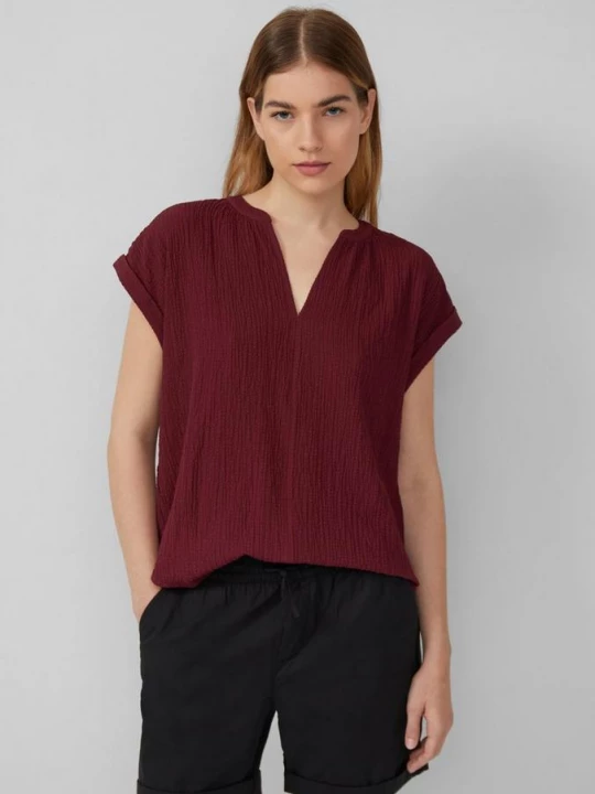 Foto van product Gestructureerde blouse van een viscosemix s.Oliver rood