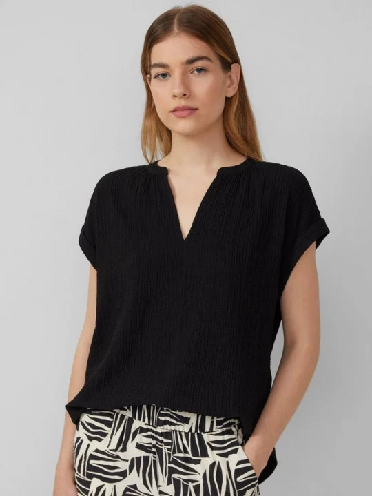 Foto van product Gestructureerde blouse van een viscosemix s.Oliver zwart