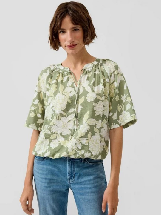 Foto van product Gestructureerde blouse van viscosemix in een O-vorm s.Oliver