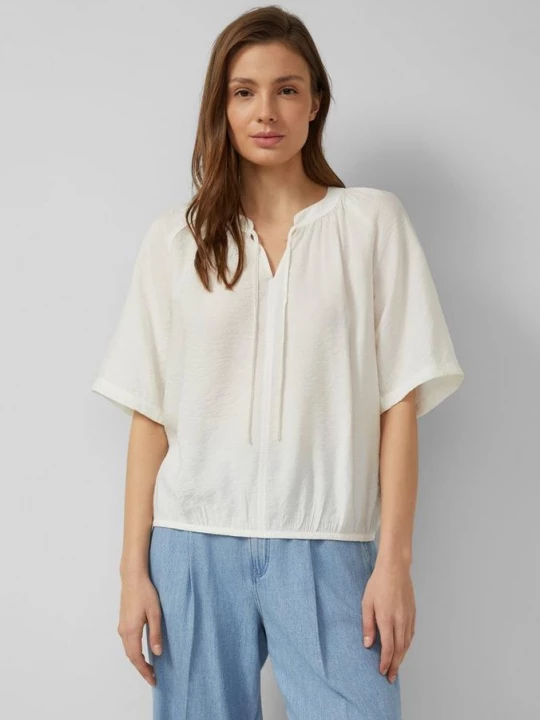 Foto van product Gestructureerde blouse van viscosemix in een O-vorm s.Oliver crème