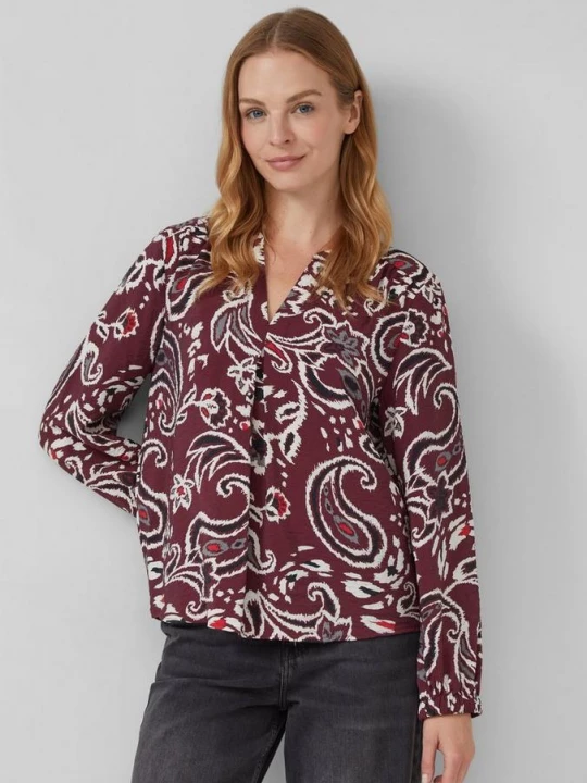 Foto van product Gestructureerde blouse van viscosemix met all-over print s.Oliver