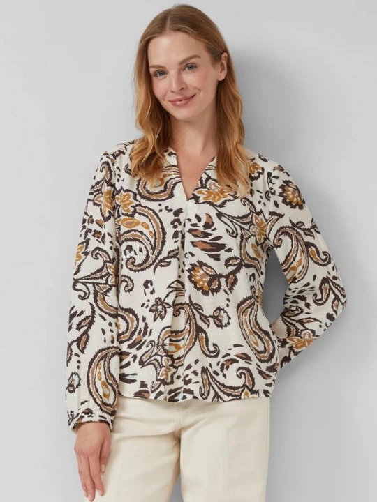 Foto van product Gestructureerde blouse van viscosemix met all-over print s.Oliver