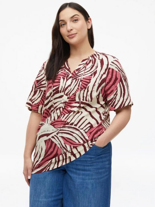Foto van product Gestructureerde blouse van viscosemix met all-over print s.Oliver