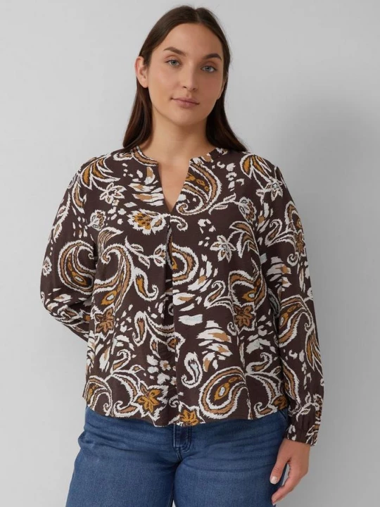 Foto van product Gestructureerde blouse van viscosemix met all-over print s.Oliver