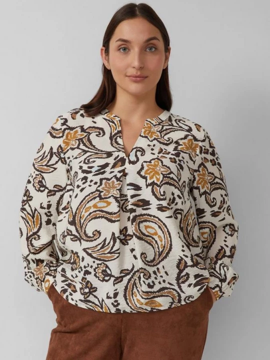 Foto van product Gestructureerde blouse van viscosemix met all-over print s.Oliver