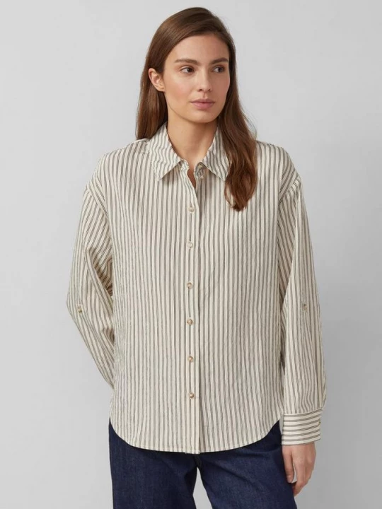 Foto van product Gestructureerde blouse van viscosemix met omslag s.Oliver beżowy