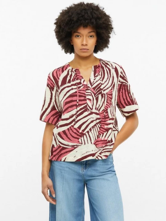 Foto van product Gestructureerde blouse van viscosemix met rimpels s.Oliver