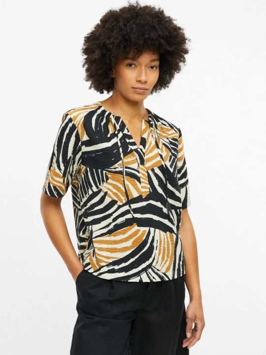 Foto van product Gestructureerde blouse van viscosemix met rimpels s.Oliver