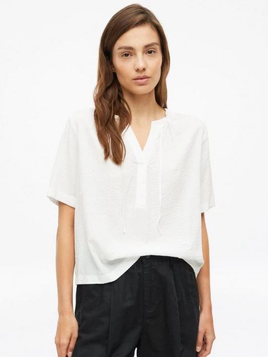Foto van product Gestructureerde blouse van viscosemix met rimpels s.Oliver wit