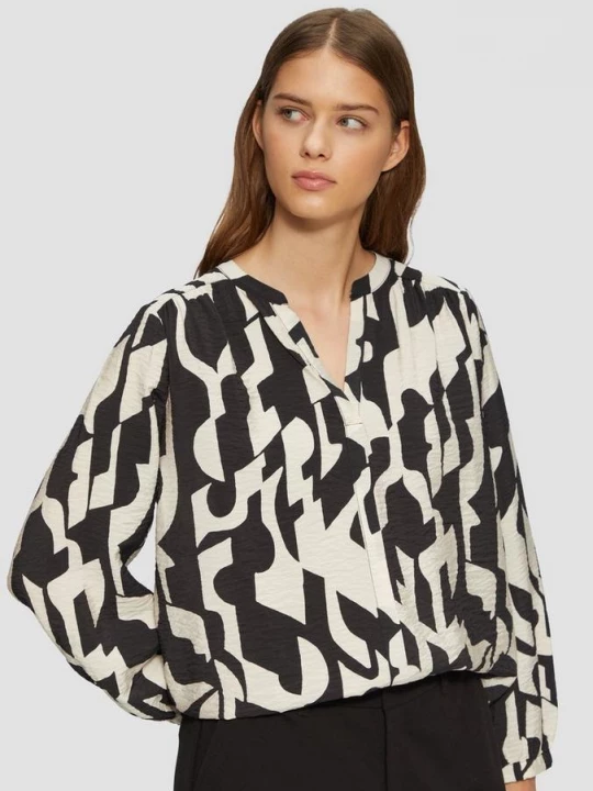 Foto van product Gestructureerde blouse van viscosemix s.Oliver zwart