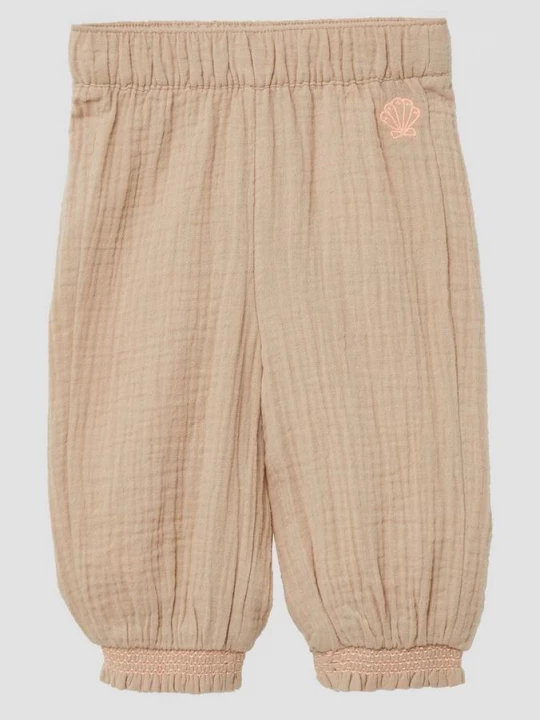 Foto van product Gestructureerde broek met een loose fit en gesmokte details s.Oliver beżowy