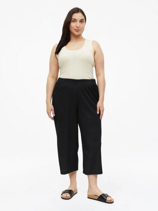 Foto van product Gestructureerde broek met elastische tailleband s.Oliver zwart