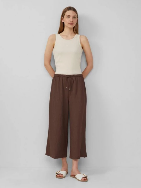 Foto van product Gestructureerde culotte met elastische band s.Oliver bruin