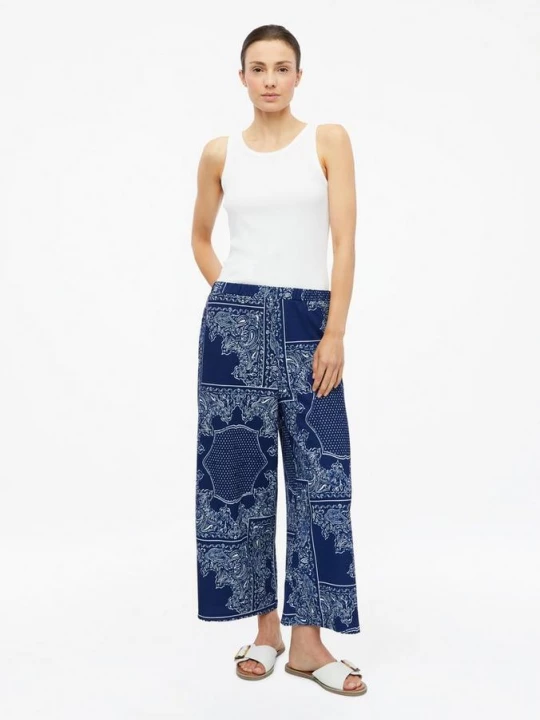 Foto van product Gestructureerde culotte met elastische tailleband s.Oliver blauw
