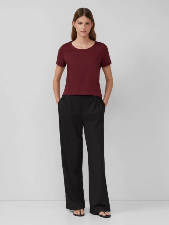 Foto van product Gestructureerde jersey broek met elastische band s.Oliver zwart