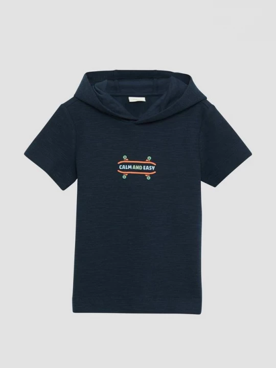 Foto van product Gestructureerde jersey hoodie met print op voorzijde s.Oliver blauw