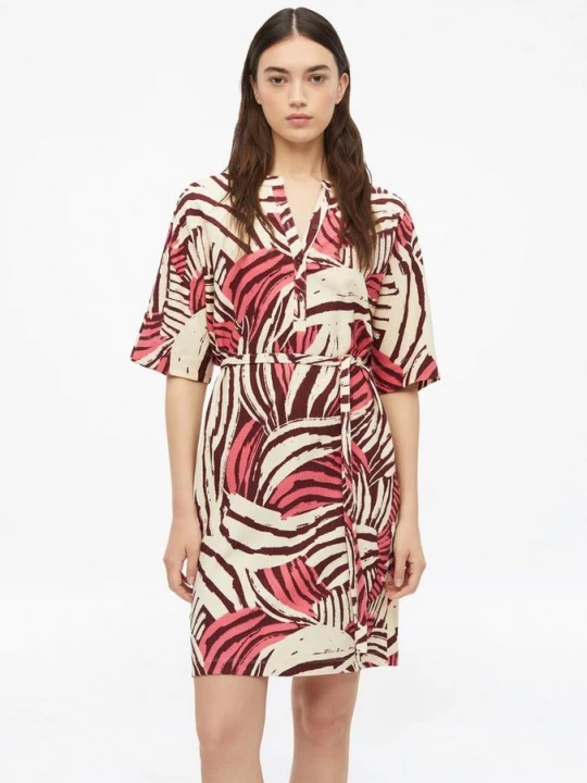 Foto van product Gestructureerde jersey jurk met riem en knoopsluiting s.Oliver