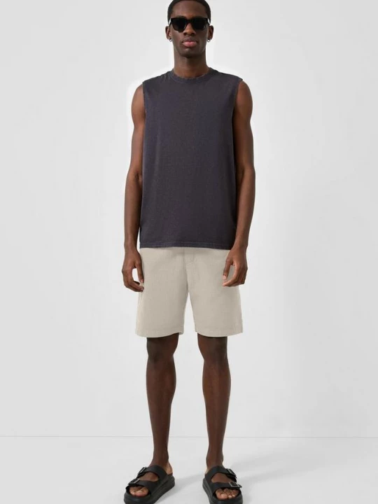 Foto van product Gestructureerde joggershorts QS beżowy