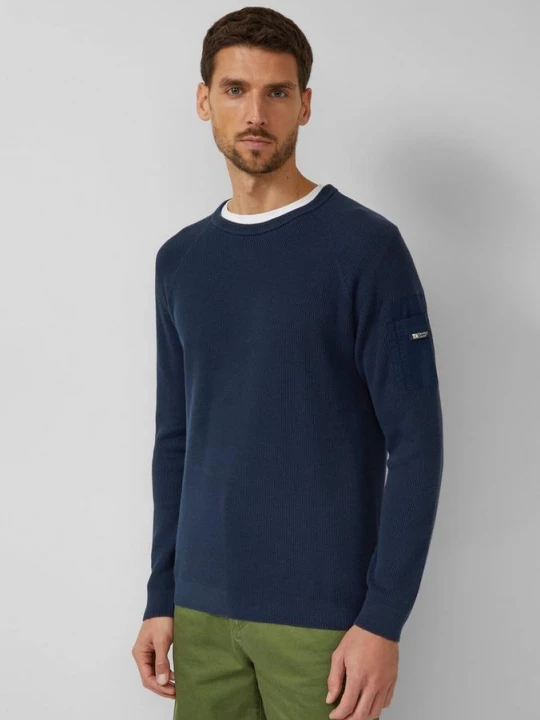 Foto van product Gestructureerde katoenen raglantrui met mouwzak s.Oliver blauw