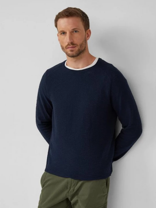 Foto van product Gestructureerde katoenen trui s.Oliver blauw