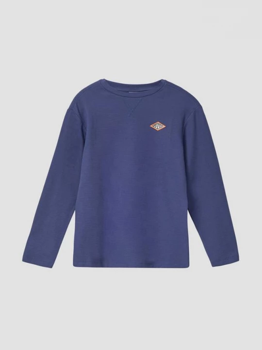 Foto van product Gestructureerde lange mouw van zware jersey met patch-detail s.Oliver blauw
