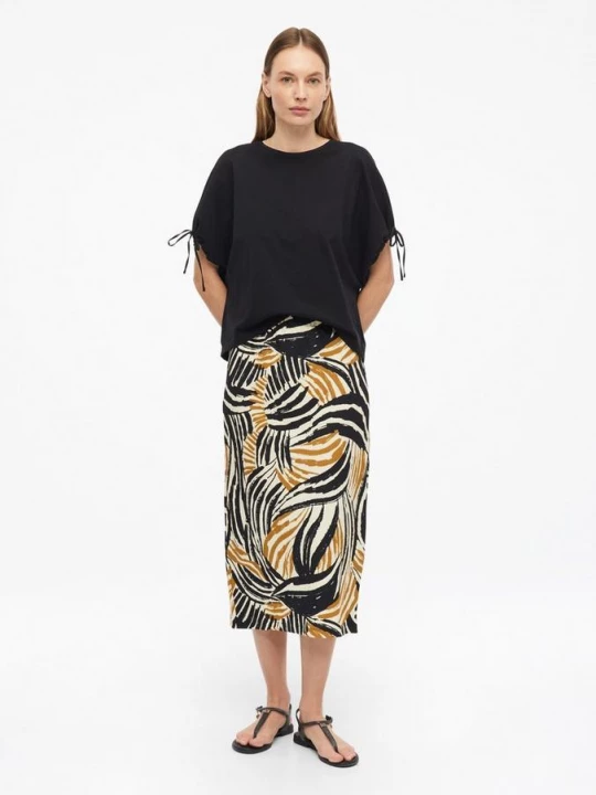 Foto van product Gestructureerde midirok met split en elastische tailleband s.Oliver