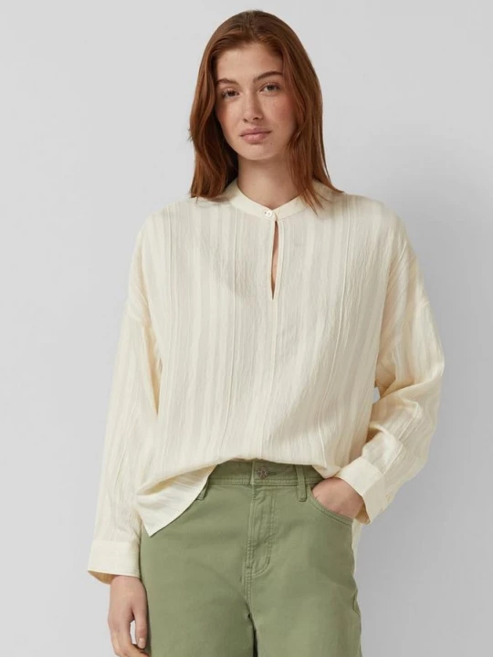 Foto van product Gestructureerde oversized blouse van een viscose-mix s.Oliver beżowy