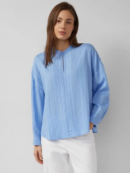 Foto van product Gestructureerde oversized blouse van een viscose-mix s.Oliver blauw