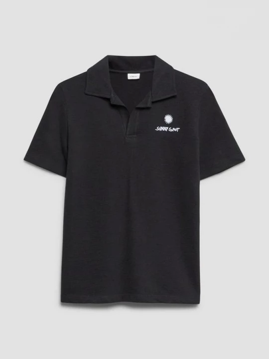 Foto van product Gestructureerde polo met borduursel s.Oliver zwart
