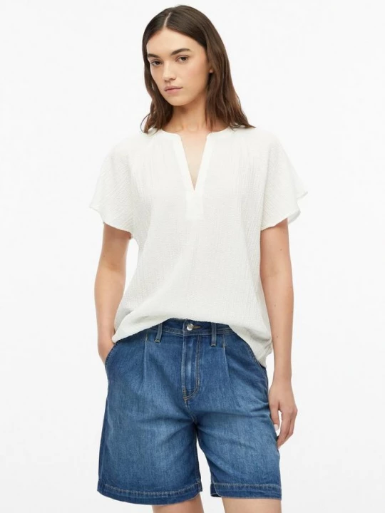 Foto van product Gestructureerde raglanblouse van een viscosemix s.Oliver crème