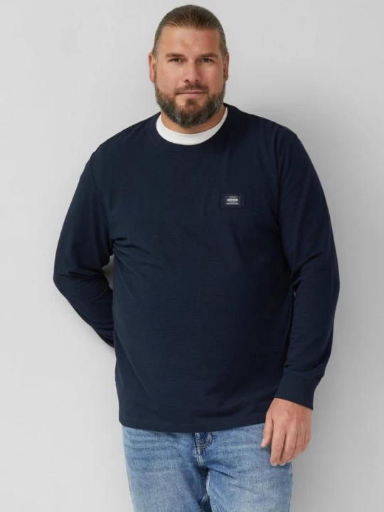 Foto van product Gestructureerde top met lange mouwen en manchetten s.Oliver blauw