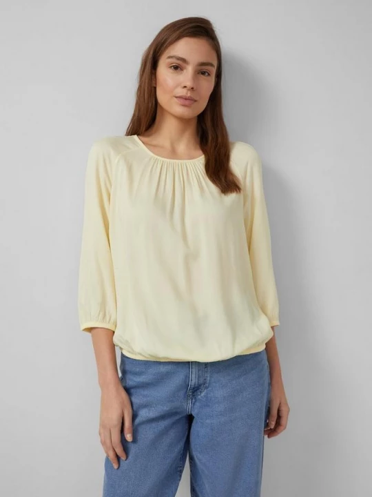 Foto van product Gestructureerde viscose blouse met gerimpelde details s.Oliver geel