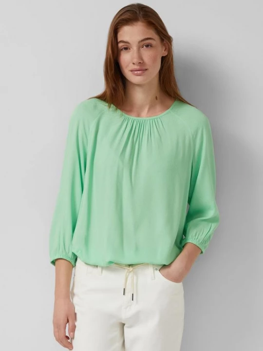 Foto van product Gestructureerde viscose blouse met gerimpelde details s.Oliver groen