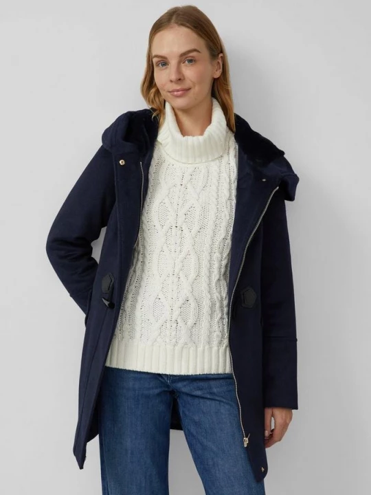 Foto van product Getailleerde duffeljas van wolmix s.Oliver blauw