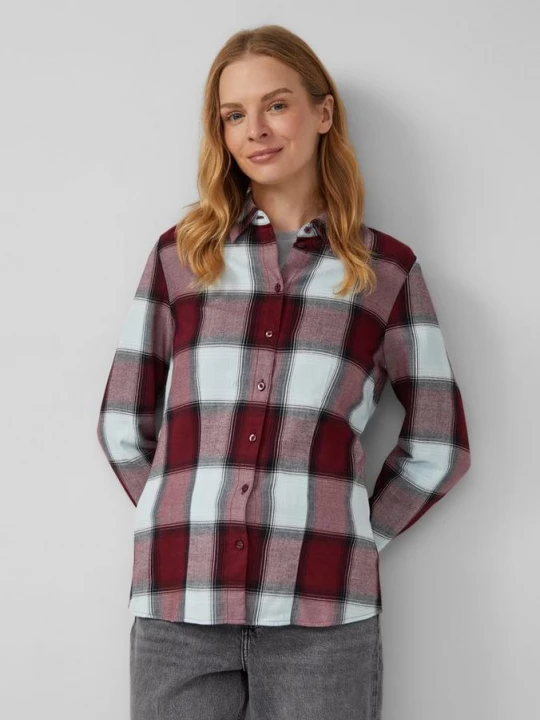 Foto van product Getailleerde flanellen blouse s.Oliver