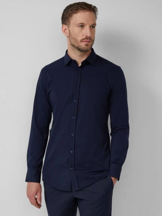 Foto van product Getailleerde pasvorm: shirt van eersteklas jersey s.Oliver blauw