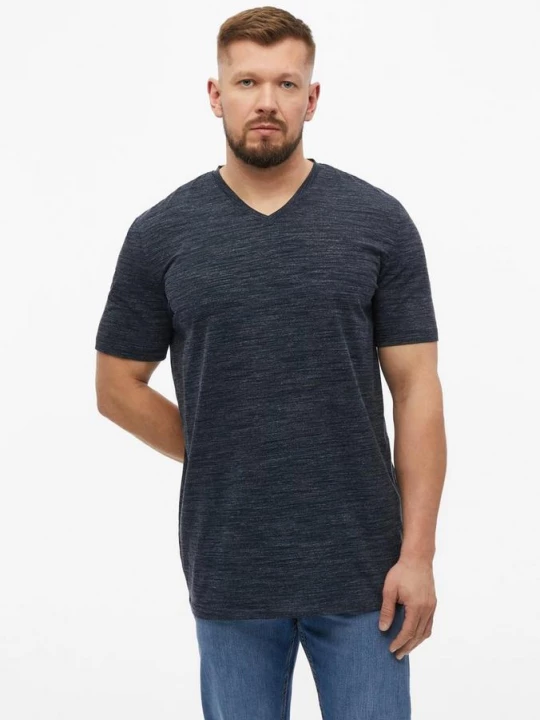 Foto van product Gevlekt T-shirt met V-hals s.Oliver blauw