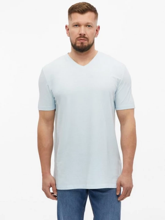 Foto van product Gevlekt T-shirt met V-hals s.Oliver blauw