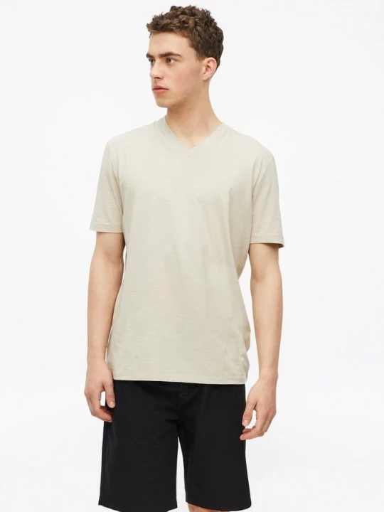 Foto van product Gevlekt T-shirt met V-hals s.Oliver groen