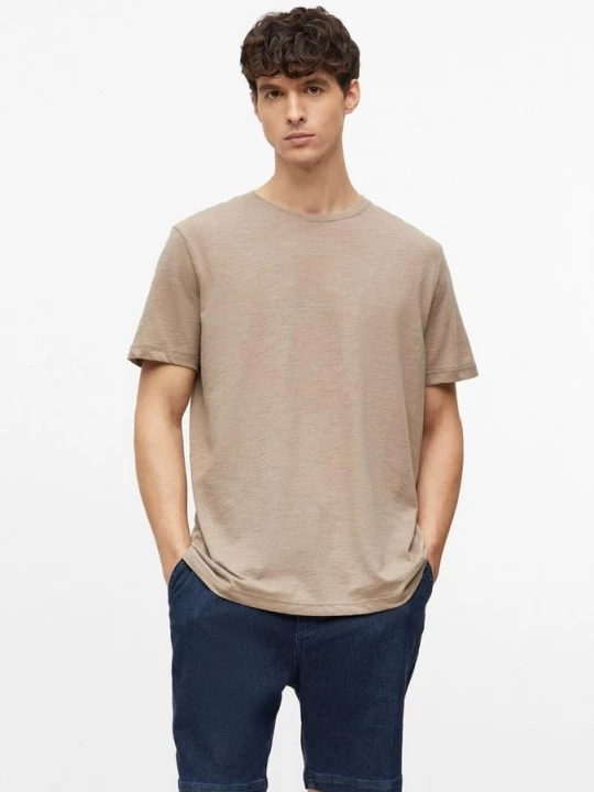 Foto van product Gevlekt T-shirt van een zachte katoenmix s.Oliver bruin