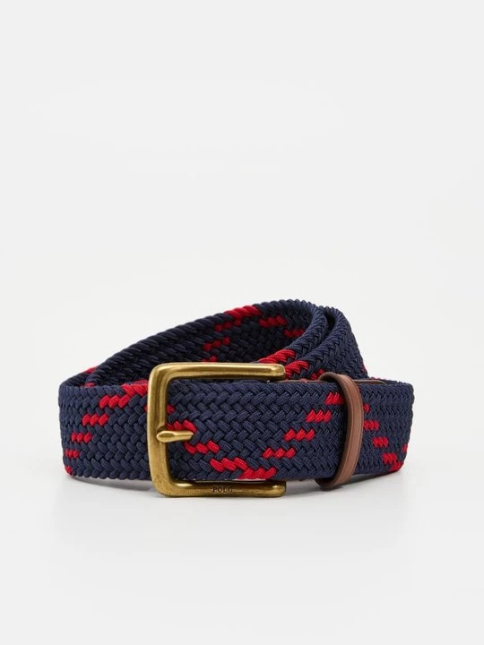 Foto van product Gevlochten riem Polo Ralph Lauren donkerblauw