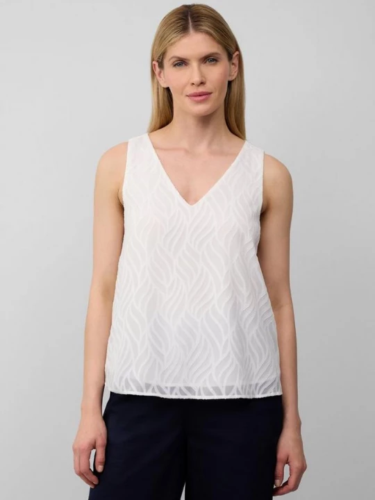 Foto van product Gevoerde blouse met gestructureerd motief s.Oliver crème