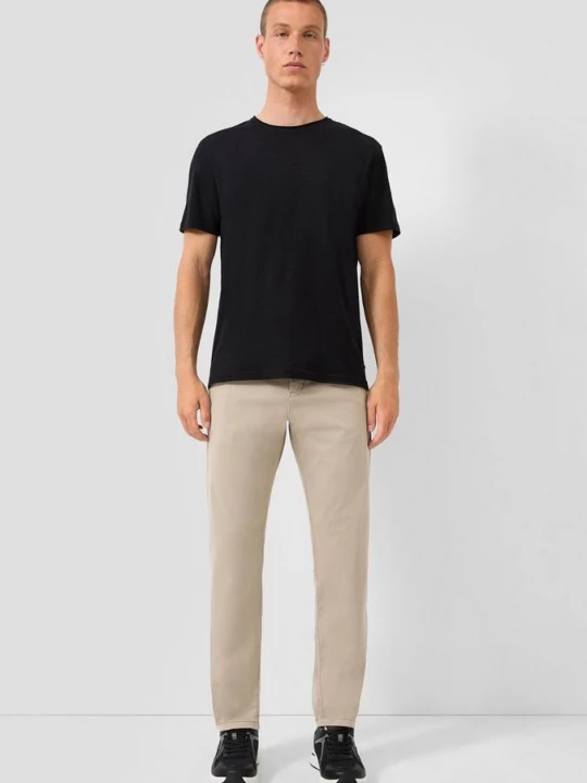 Foto van product Gewassen chino's van stretch keperstof QS beżowy