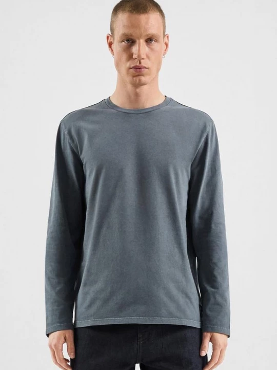 Foto van product Gewassen longsleeve QS blauw