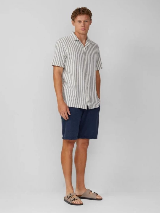 Foto van product Gewassen short van gestructureerde jersey QS blauw