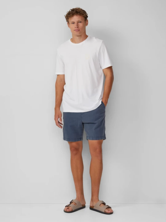 Foto van product Gewassen short van gestructureerde stof QS blauw