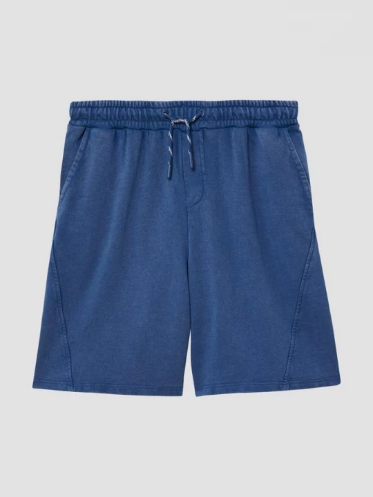 Foto van product Gewassen sweatbermuda met een loose fit s.Oliver blauw